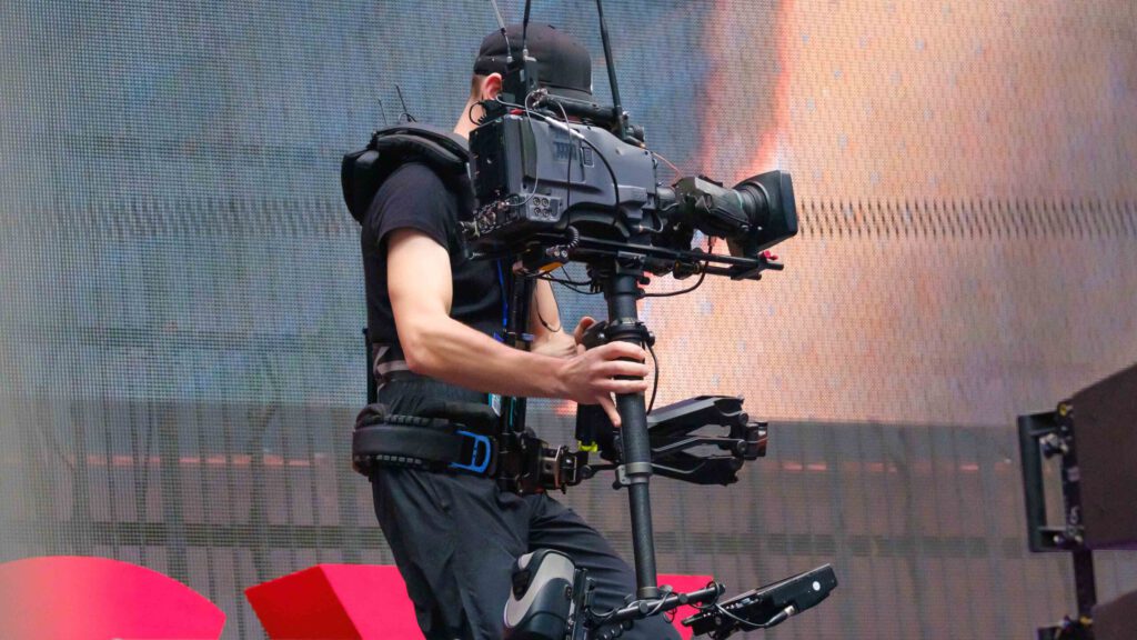 Kameramann mit Steadicam-System